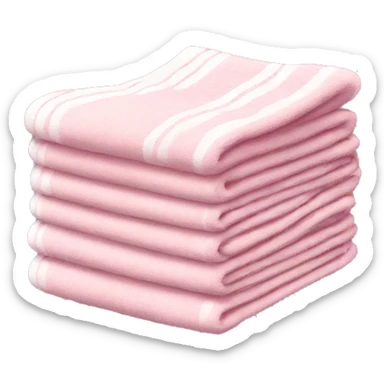 Light pink stacked towels sticker