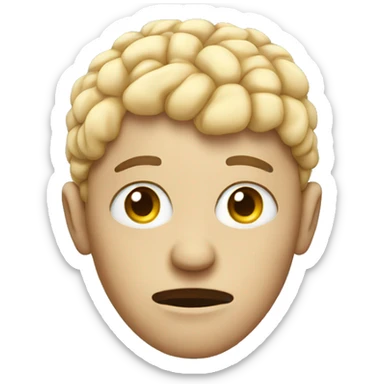 Head with no brain sticker