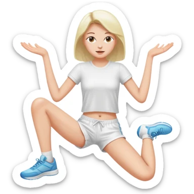 Naked woman spreading her legs apart  sticker