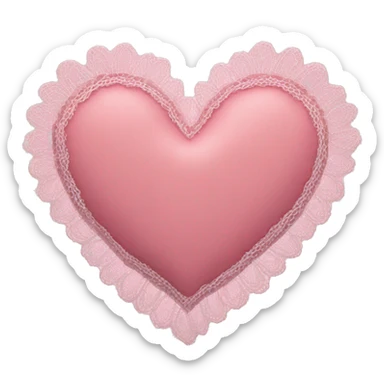 lace pink heart sticker