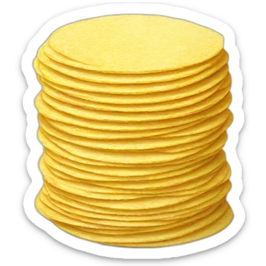 Stack of corn tortillas sticker
