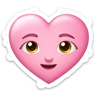 Baby pink heart with sparkles  sticker