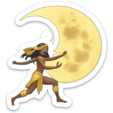 Moon dance  sticker