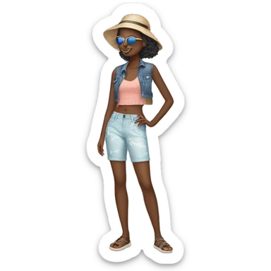 fashionista in the beach sticker
