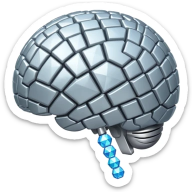 un cerveau comme une boule disco sticker