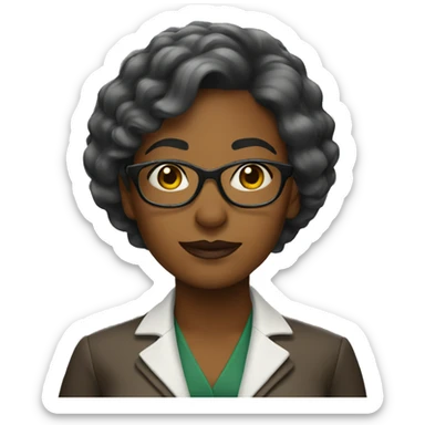 woman librarian of color sticker