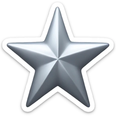 silver star sticker