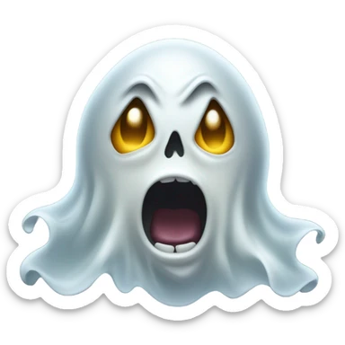 angry ghost sticker