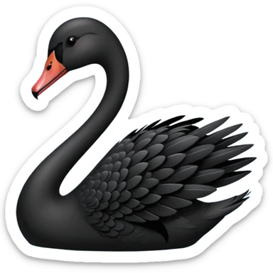 Black swan emoji sticker