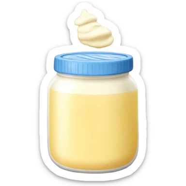 Mayonnaise jar sticker