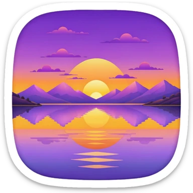 lakeside sunset horizon sticker