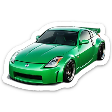 350z drift tuning green sticker