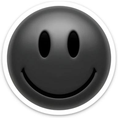 generate a smiley face crazy black sticker