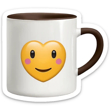 Emoji de taza blanca de la serie ‘friends’ sticker