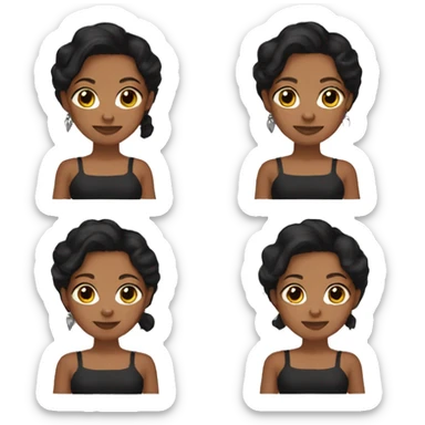 A Latina holding a tan frenchie with a black face sticker