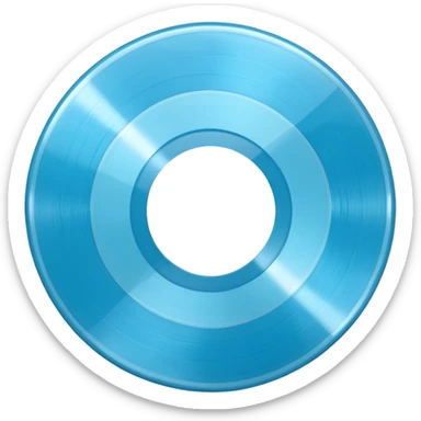 Light blue vinyl record sticker