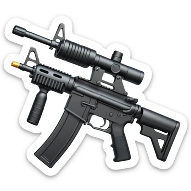 ar 15 with gun spray sticker