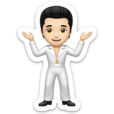 a smiley face that looks like Elvis sticker