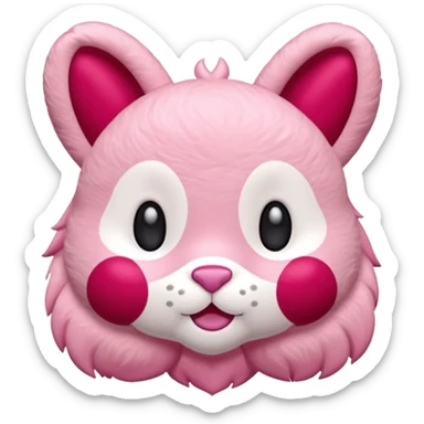 Labubu rose barette sticker