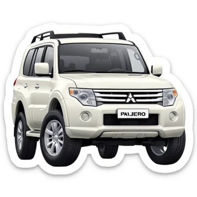 Mitsubishi Pajero - Mitsubishi (Model Year: 2021) (Iconic colour: White) sticker