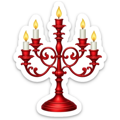 Candelabra red sticker