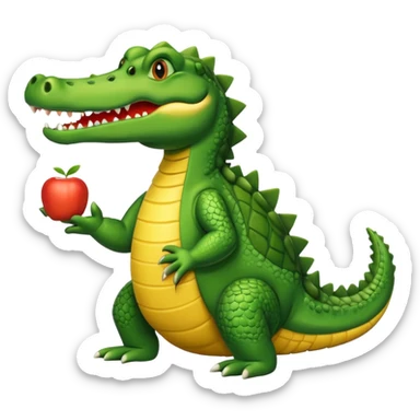 code writing crocodile sticker