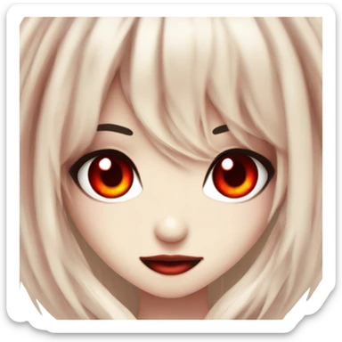 hime gyaru vampire girl, red eyes sticker