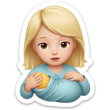 blond newborn sticker