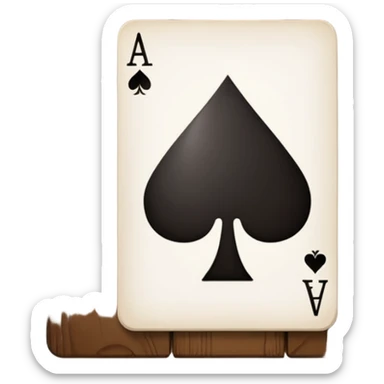 Ace of Spades for stage magic sticker
