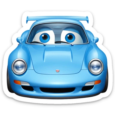 blue carrera from cars movie sticker
