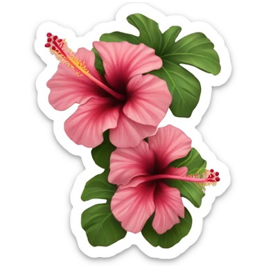 ￼ Hibiscus flower￼ sticker