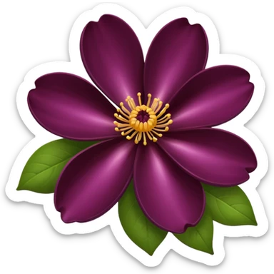 flower emoji color deep plum in 24px size hd sticker