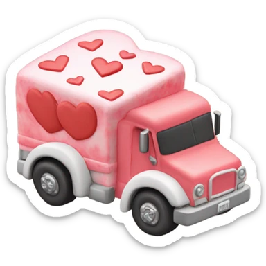 cookie heart with 18 wheeler sticker