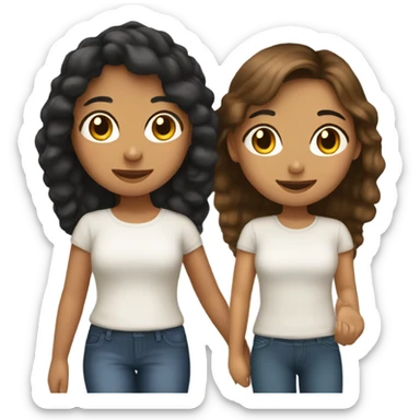 Three Hispanic girl best friends  sticker