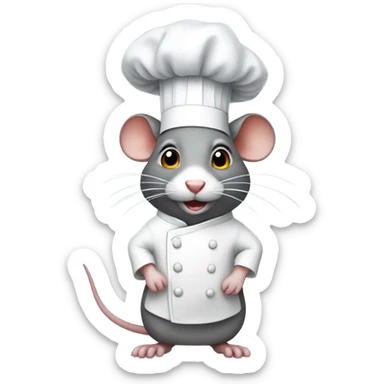Rat with a chef hat sticker