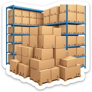 A very full warehouse sticker