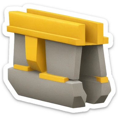 Create an yellow formwork beam which is used for the concrete industry sticker