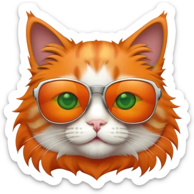 Cat with sunglasses sticker