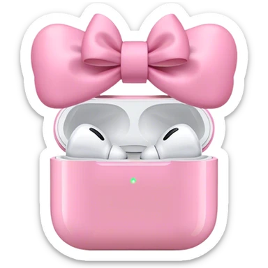 AirPod max pink bows sticker