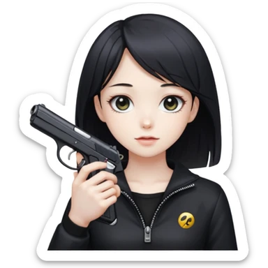 CZ 75 anime girl sticker
