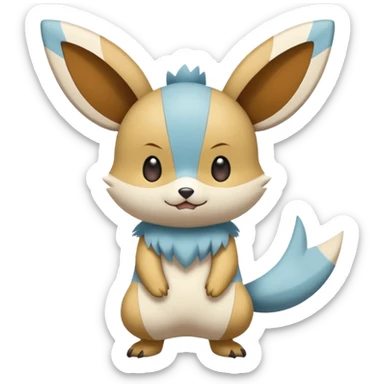 Victini-Pichu-Oshawott-Minccino-Fakémon-hybrid-creature (full body)  sticker