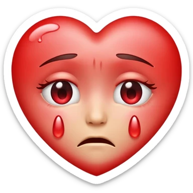 heart eyes emoji but crying  sticker