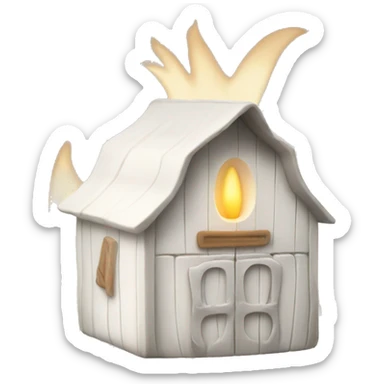 White barn vanilla candle  sticker
