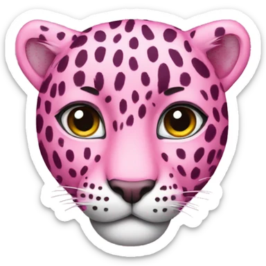 Pink leopard sticker