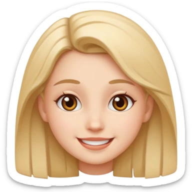 Now, the same girl but with a happy face please sticker