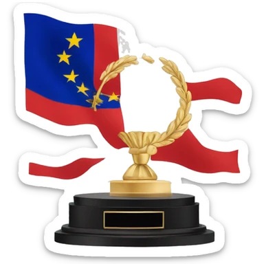 european-union-flag on trophee circle sticker