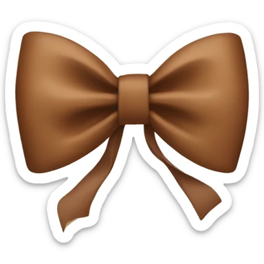 Brown bow  sticker