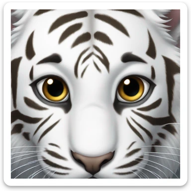 White tiger  sticker