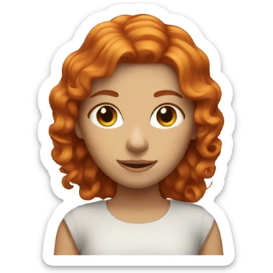 Pretty ginger girl sticker