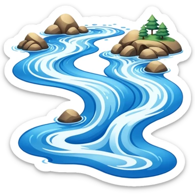 A flowing river sticker